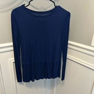 Blue peplum shirt